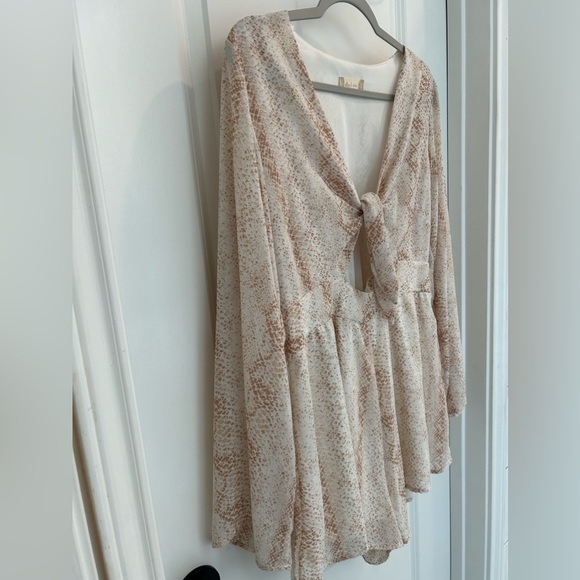 Altar’d State Beige Snake Skin Romper - Picture 2 of 7